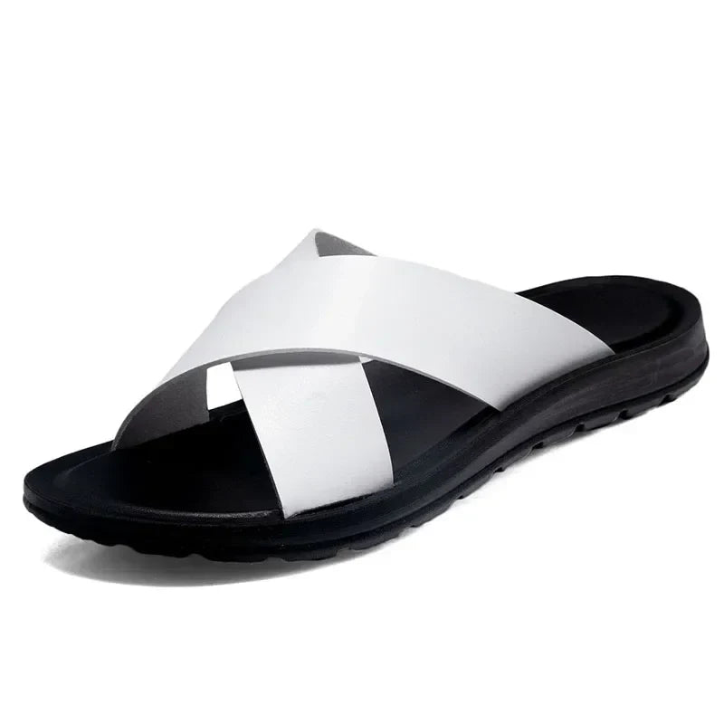 Italienische Herren-Leder-Pantoletten – Lorenzo 7
