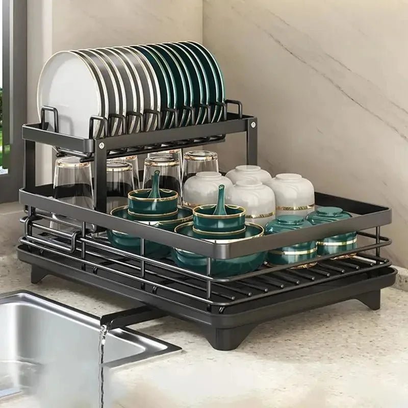 KITCHENFORM – Foldable stainless steel dish rack, space-saving design for modern kitchens 8
