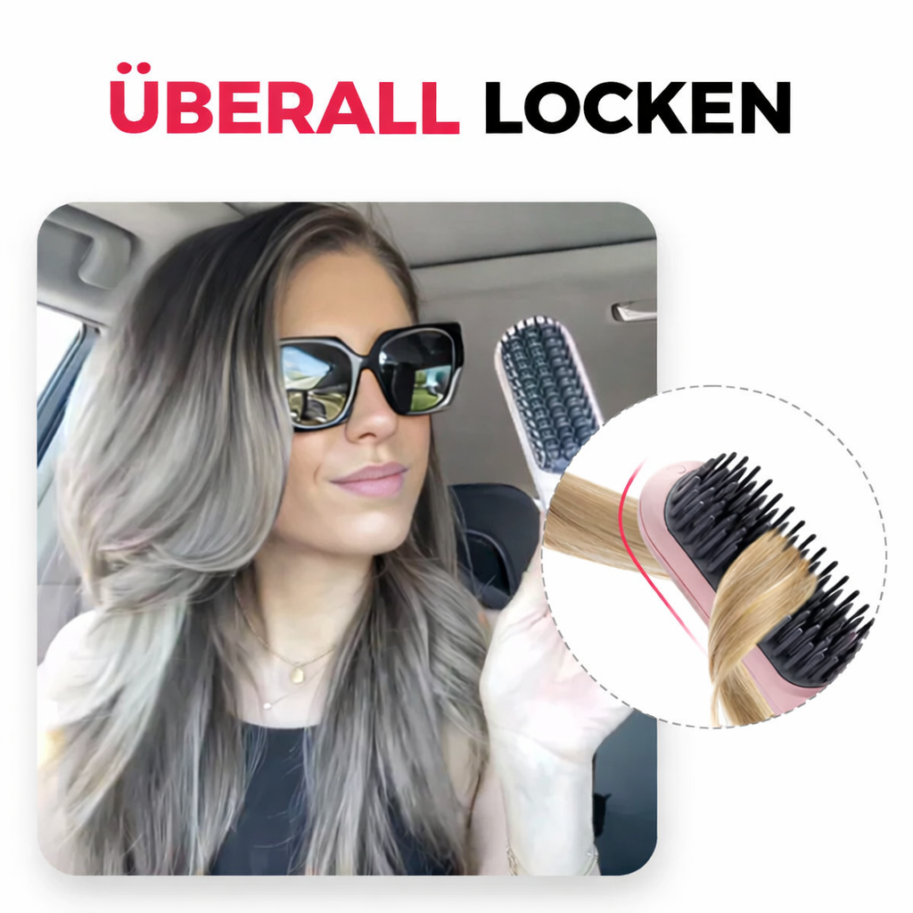 Kabellose Glättbürste für schnelles Styling, glänzendes Haar, wiederaufladbar 1