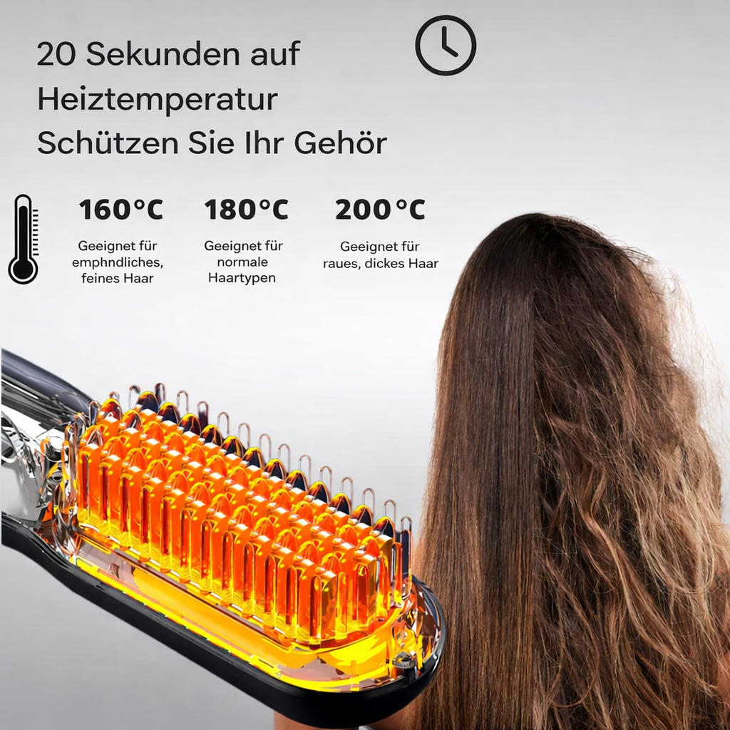 Kabellose Glättbürste für schnelles Styling, glänzendes Haar, wiederaufladbar 3