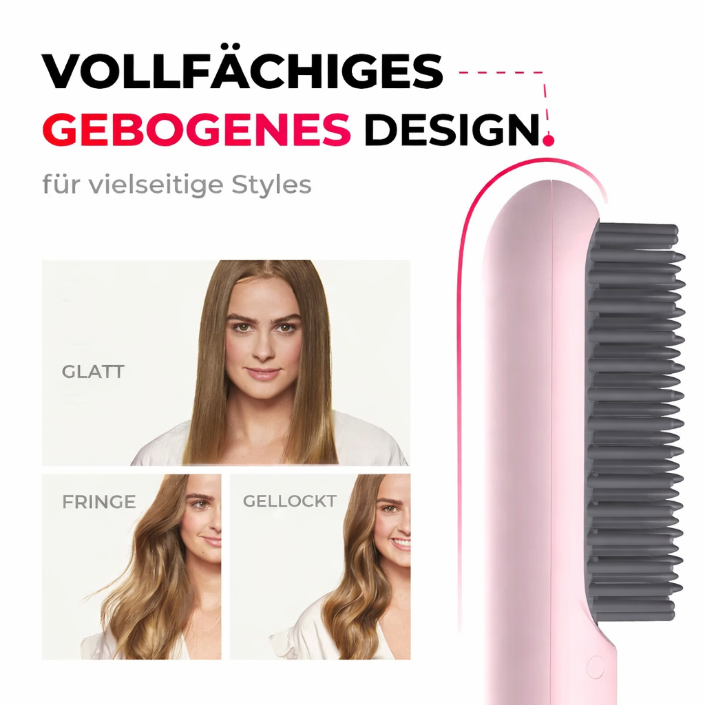 Kabellose Glättbürste für schnelles Styling, glänzendes Haar, wiederaufladbar 4