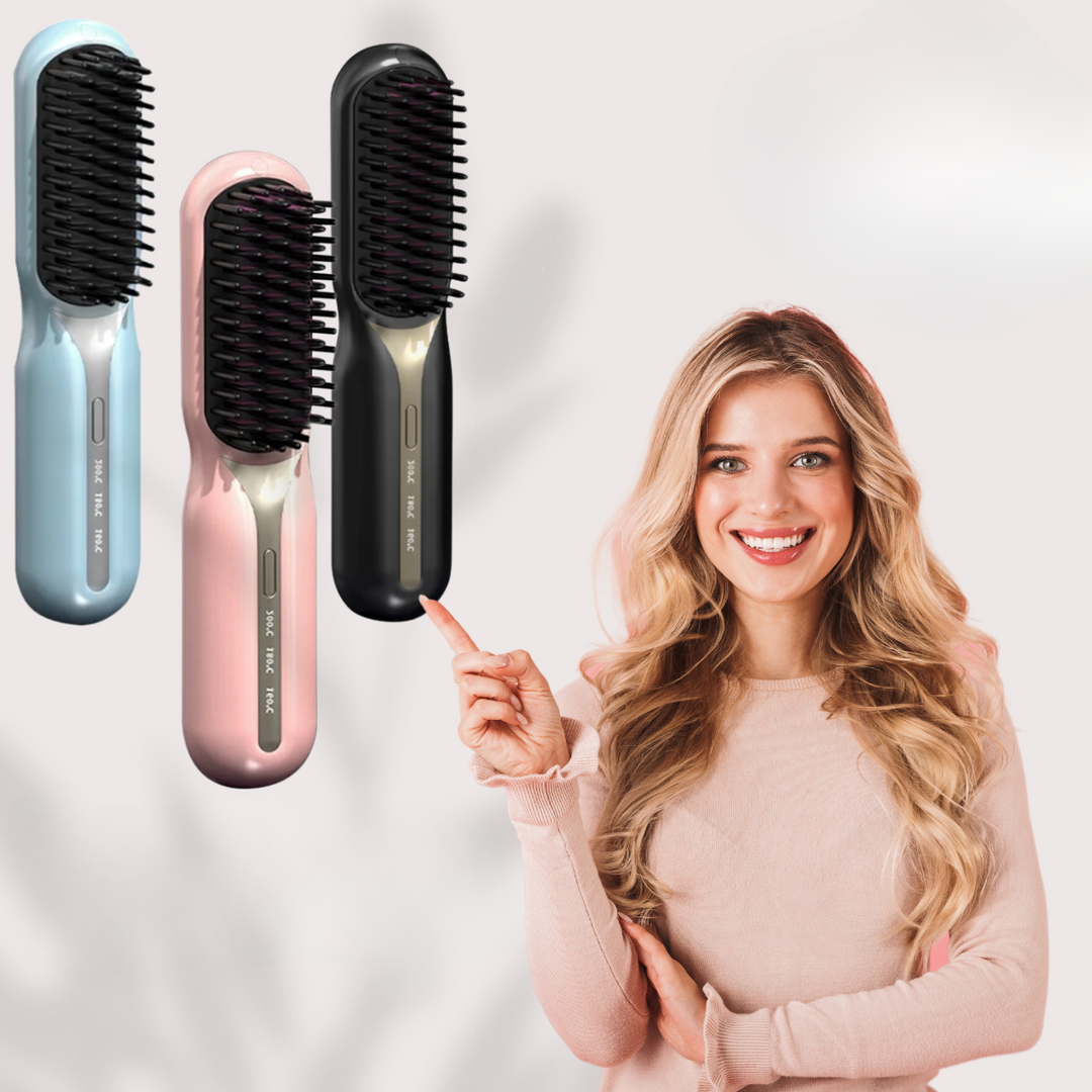 Kabellose Glättbürste für schnelles Styling, glänzendes Haar, wiederaufladbar 5