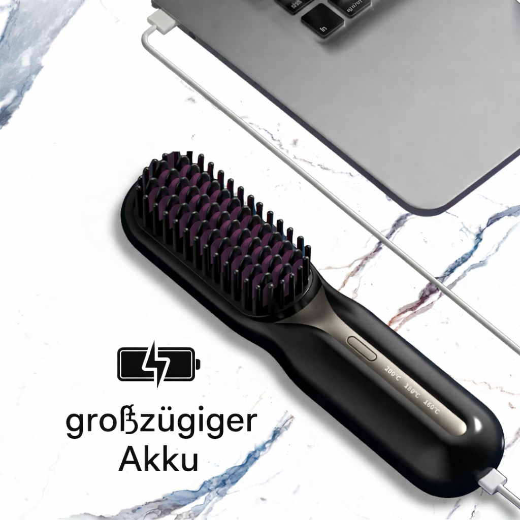 Kabellose Glättbürste für schnelles Styling, glänzendes Haar, wiederaufladbar 6