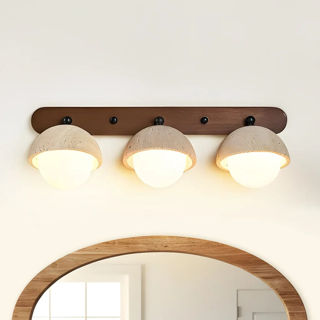 Kairi Wabi Sabi Natural Travertine Globe Wall Lamp 5
