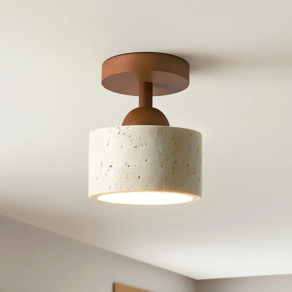 Kairi Wabi Sabi Travertine Stone Ceiling Light 10