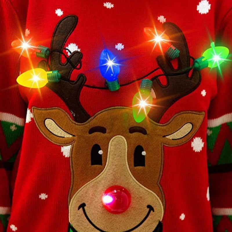 Kersttrui Dames met LED-Verlichting en Rendierpatroon, Zacht en Comfortabel 5