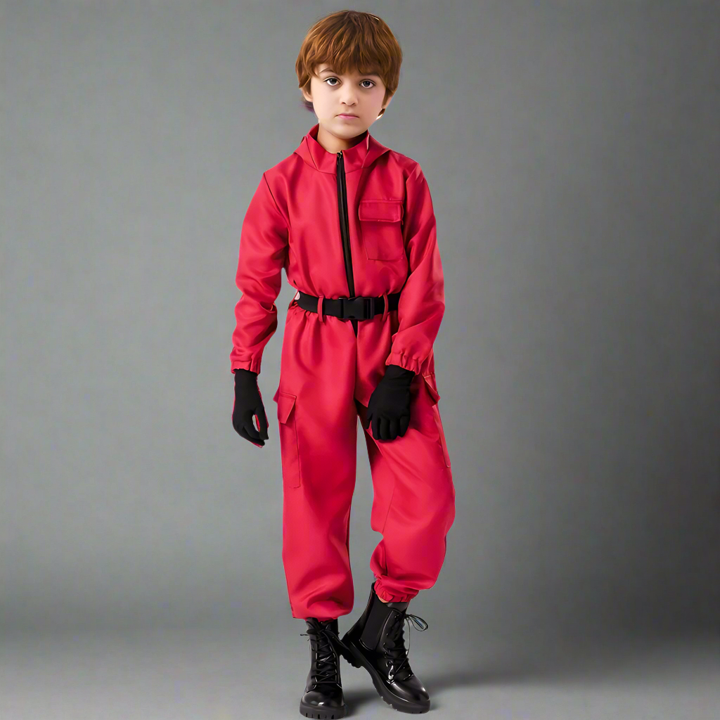 Kinderen Halloween Soldaat Jumpsuit Kostuum Set 0