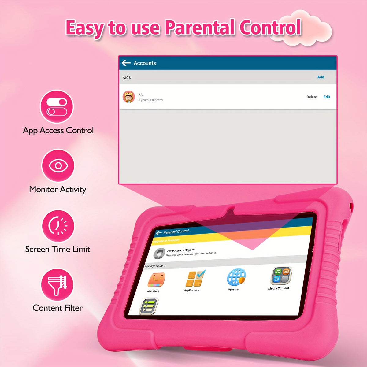 Kindertablet 7 Inch - Android Tablet met Oogbescherming 5