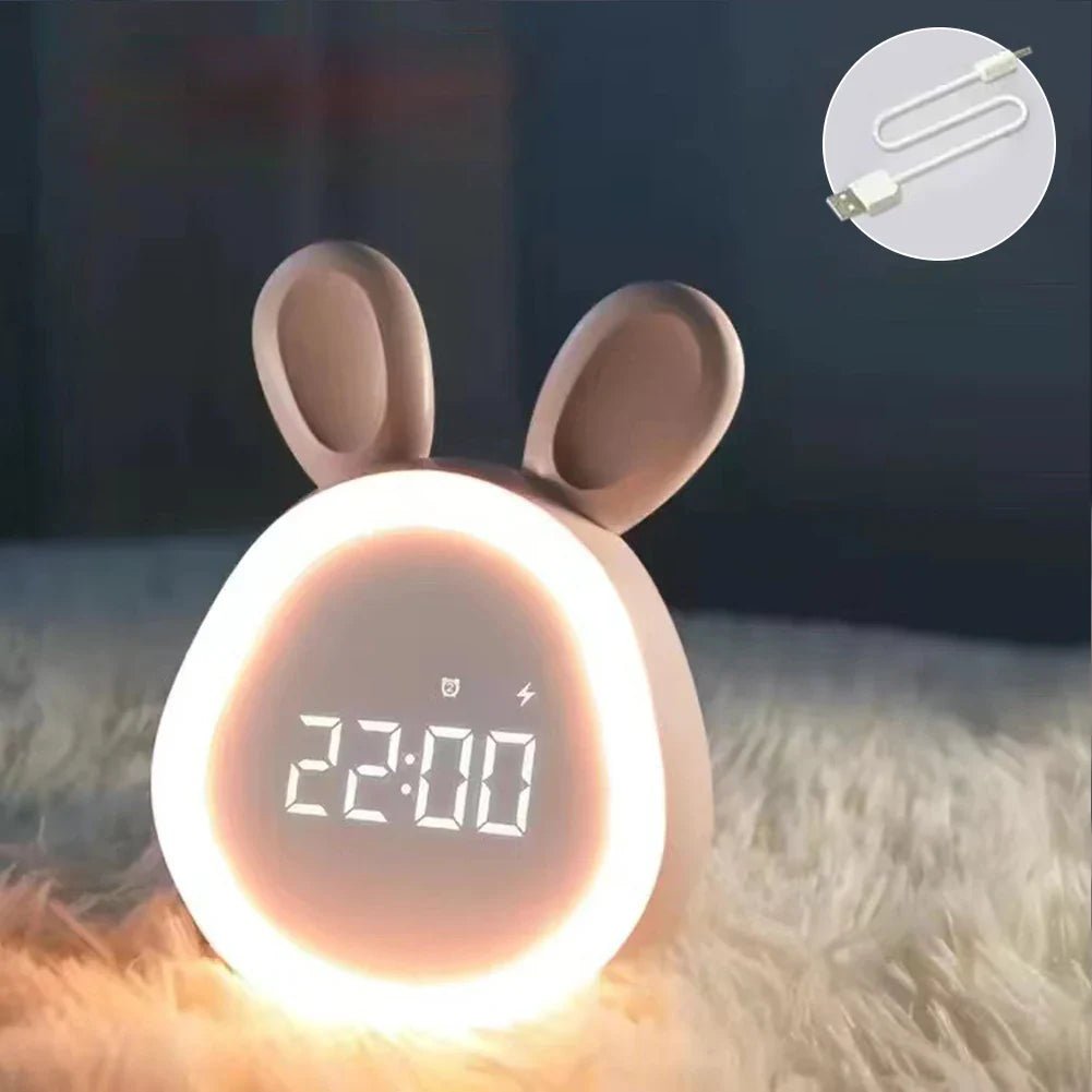 Kinderwecker in Kaninchenform mit LED Nachtlicht - BunniGlow 0