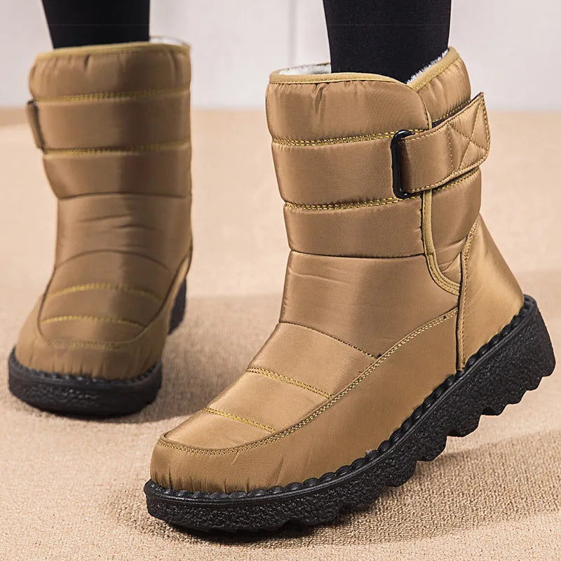 Kira – Damen Winterschuhe wasserdicht mit Fellfutter, rutschfest, schwarz