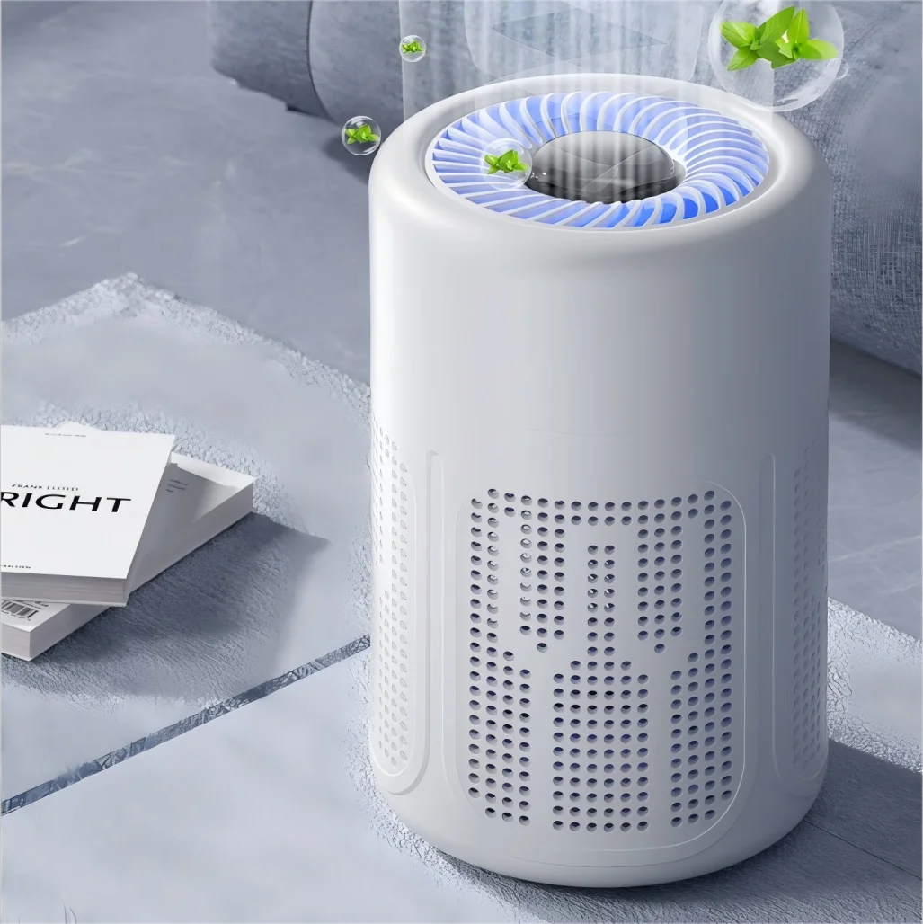 Kompakter USB-Luftreiniger mit negativer Ionentechnologie für Allergiker 4