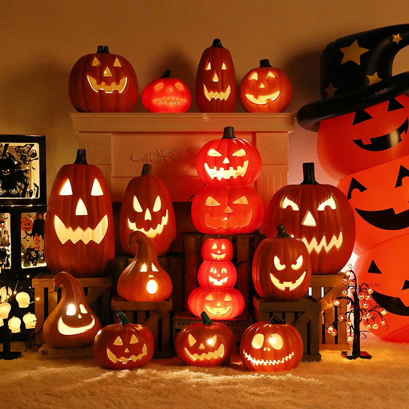 PumpkinGlow – LED dýňová lampa vodotěsná pro venkovní Halloween dekoraci