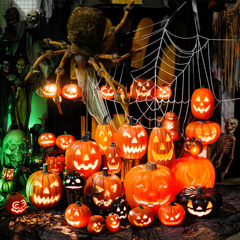 PumpkinGlow – LED dýňová lampa vodotěsná pro venkovní Halloween dekoraci