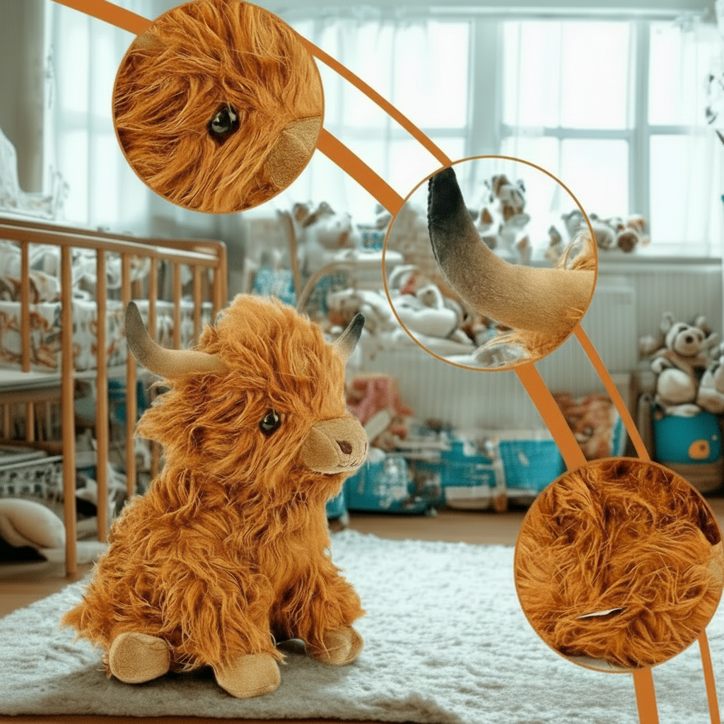 Kuscheliges Hochlandrind – Weiches Kuscheltier für Kuschelfreunde 3