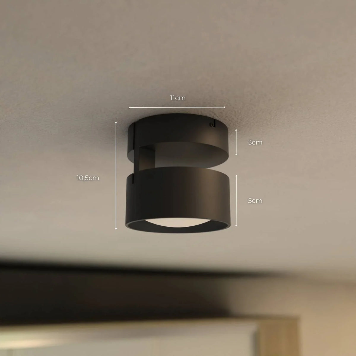 Zylinderleuchte aus Aluminium