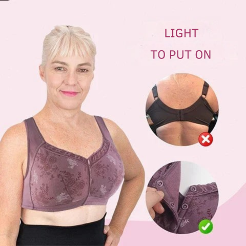 Comfortbeha met Voorsluiting – Zachte Draadloze Beha met Ondersteunende Pasvorm Vestragear