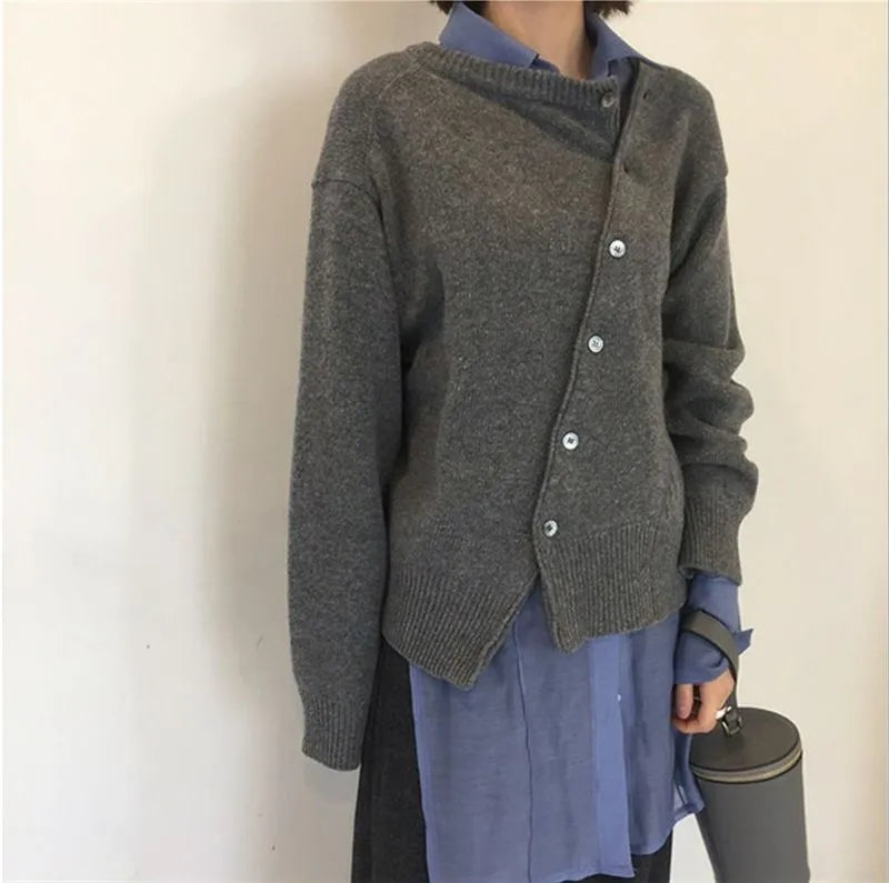 Cardigan en maille fine pour dames – Tissu doux et patte de boutonnage simple