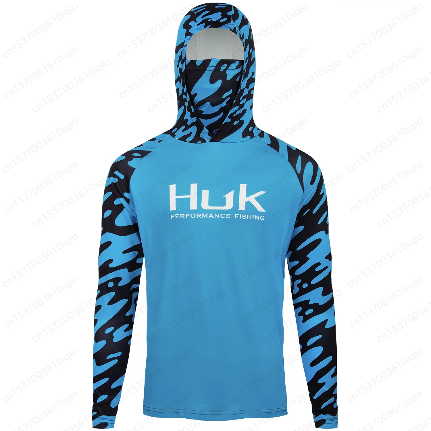Langarm-Angelshirt für Herren mit Kapuze, UV-Schutz, atmungsaktiv, schnell trocknend 2