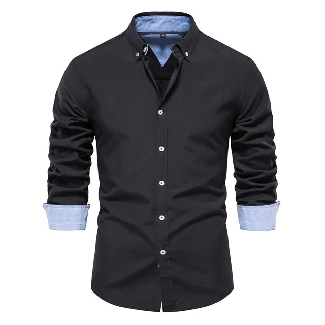 Bolendo Virgil - Chemise homme avec revers torsadé
