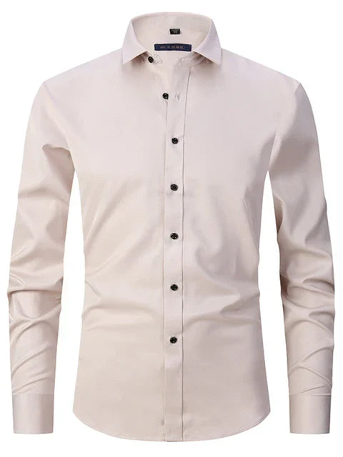 Nepokrčiteľná elastická slim-fit košeľa - Bolendo Mark