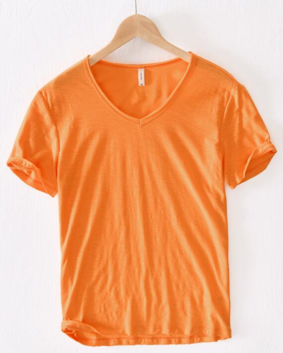 Leichtes Leinen V-Ausschnitt Shirt Herren – Atmungsaktiv & Sommerlich – Thilo 11