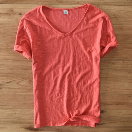 Leichtes Leinen V-Ausschnitt Shirt Herren – Atmungsaktiv & Sommerlich – Thilo 4