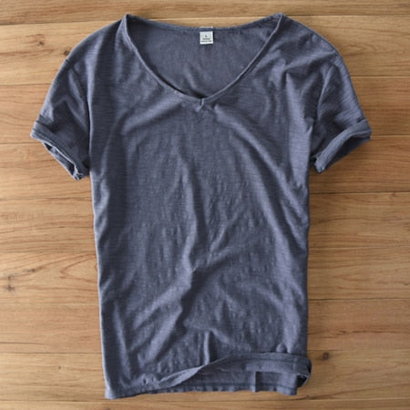Leichtes Leinen V-Ausschnitt Shirt Herren – Atmungsaktiv & Sommerlich – Thilo 9