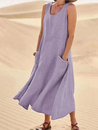 Leinenkleid mit Taschen - Lina 5