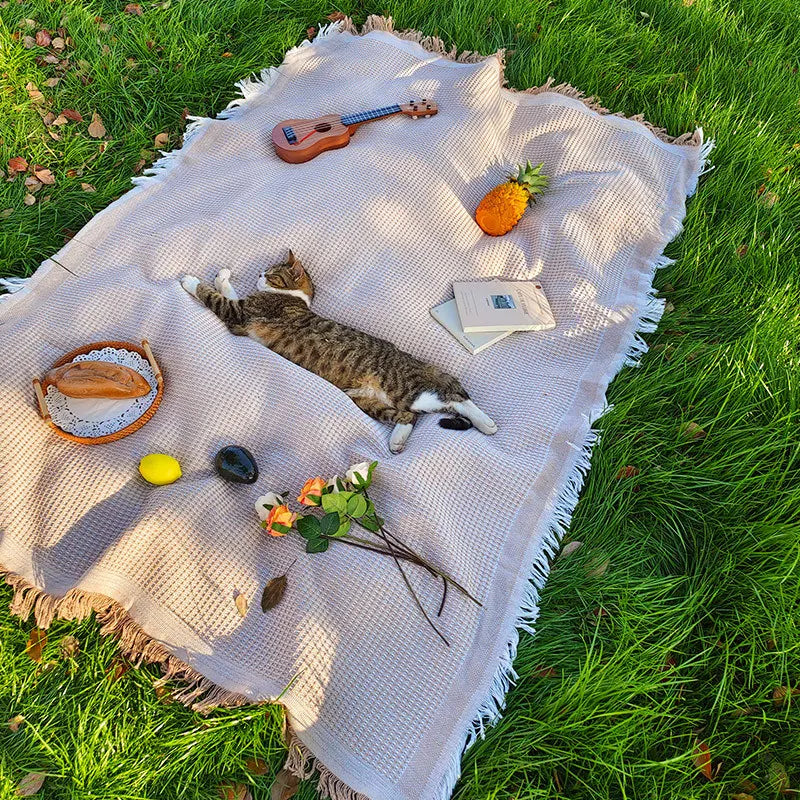 Linnen Picknickkleed voor Buitengebruik – Multifunctioneel Tafelkleed 150x200 cm 9
