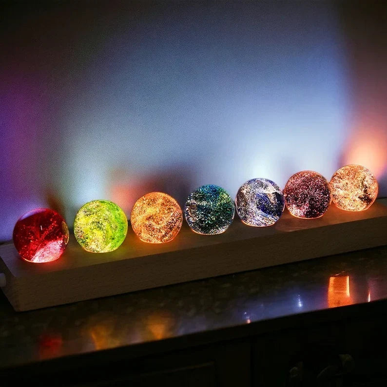 Luminous Crystal Galaxy Orbs 7