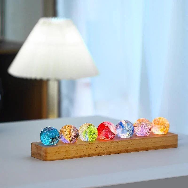 Luminous Crystal Galaxy Orbs 8