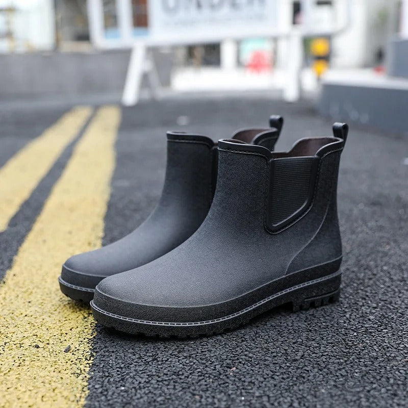 Luksuriøse halv-høje vandtætte herre regnstøvler - Lucas Rain Walk