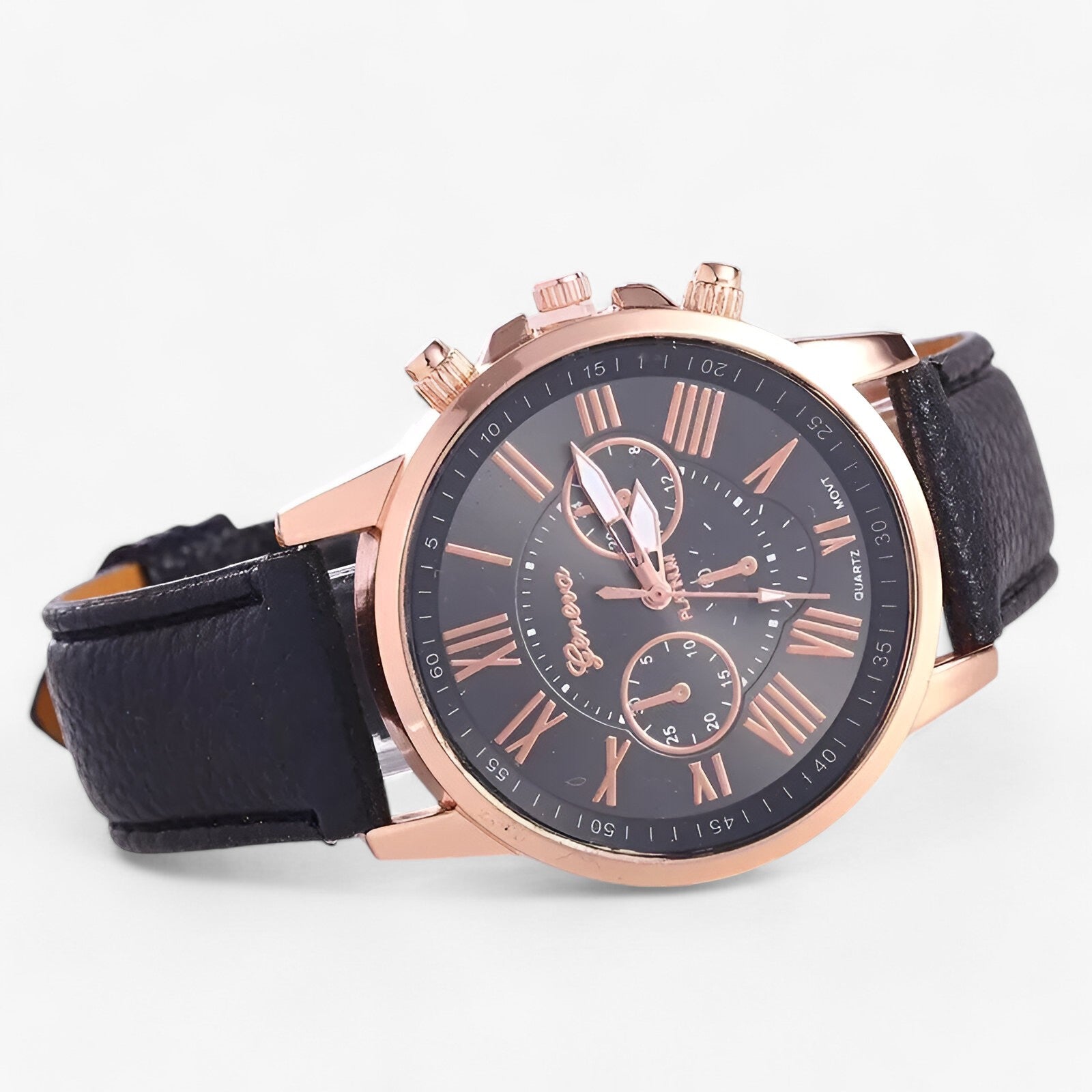 Luxuriöse Wasserdichte Damenuhr mit Lederarmband – Camille 0