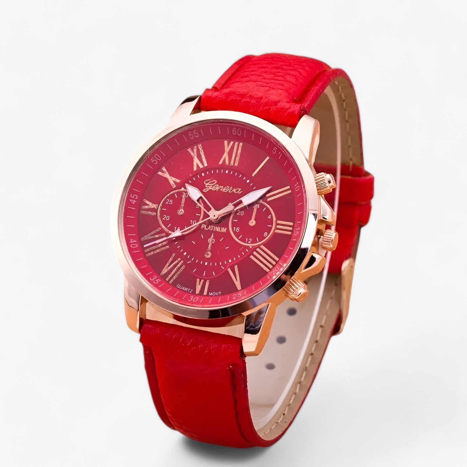 Luxuriöse Wasserdichte Damenuhr mit Lederarmband – Camille 2