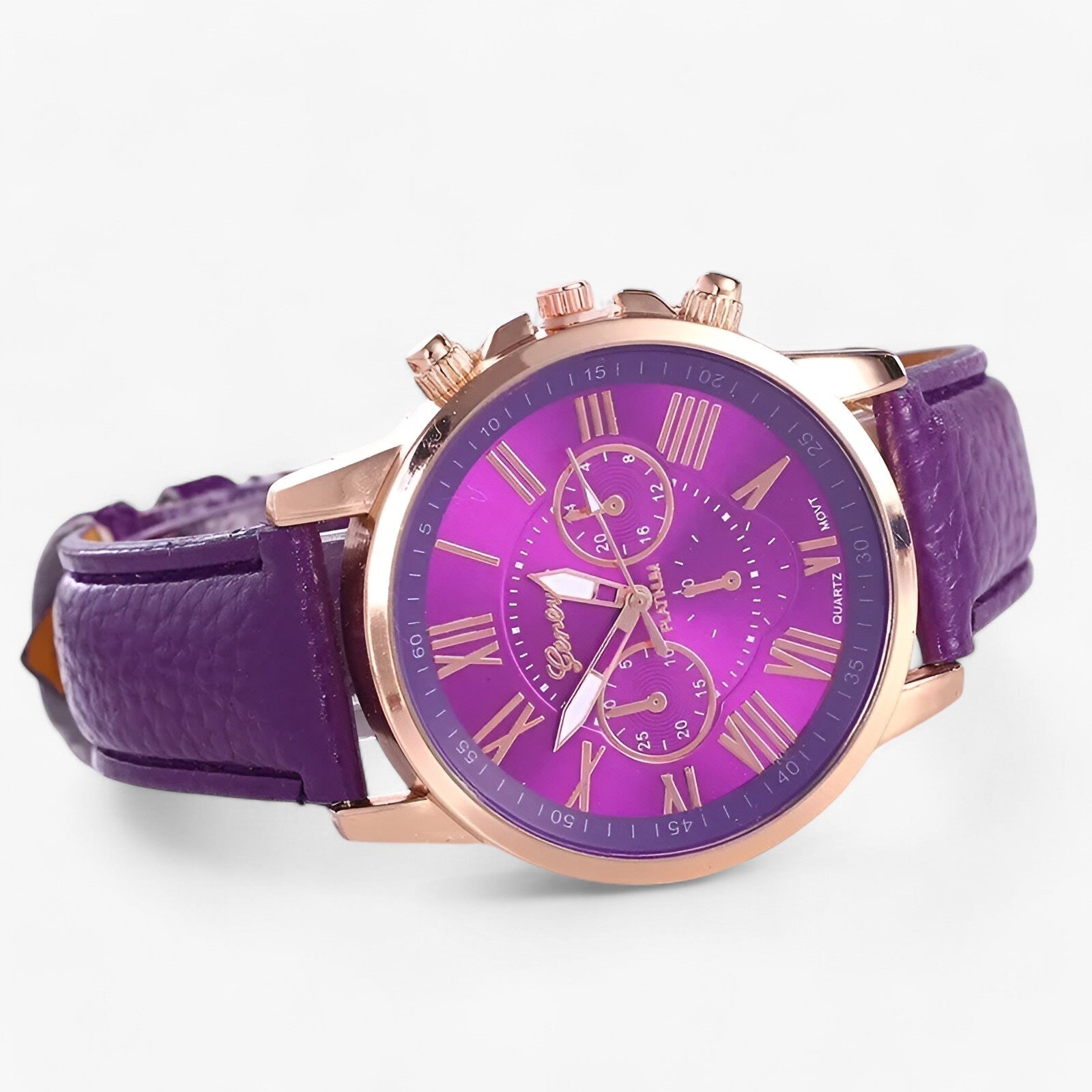 Luxuriöse Wasserdichte Damenuhr mit Lederarmband – Camille 3