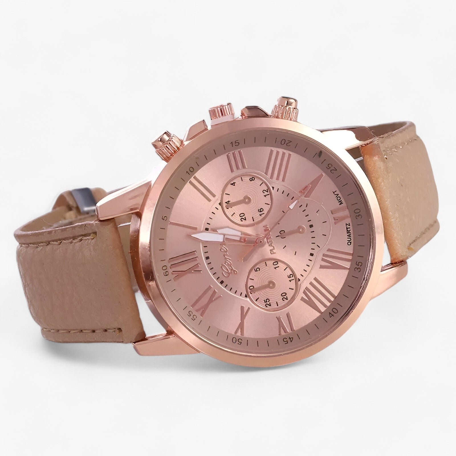 Luxuriöse Wasserdichte Damenuhr mit Lederarmband – Camille 8