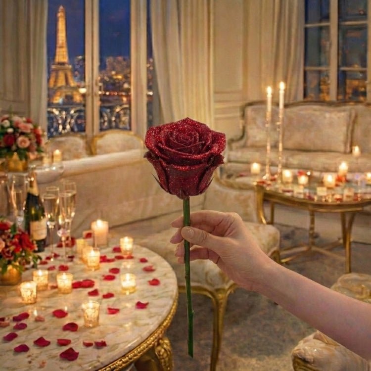 Luxury Handmade Sparkle Rose Bouquet – The Ultimate Valentine’s & Anniversary Gift Romantic Gift for Girlfriend, Wife & Valentine's Day 0