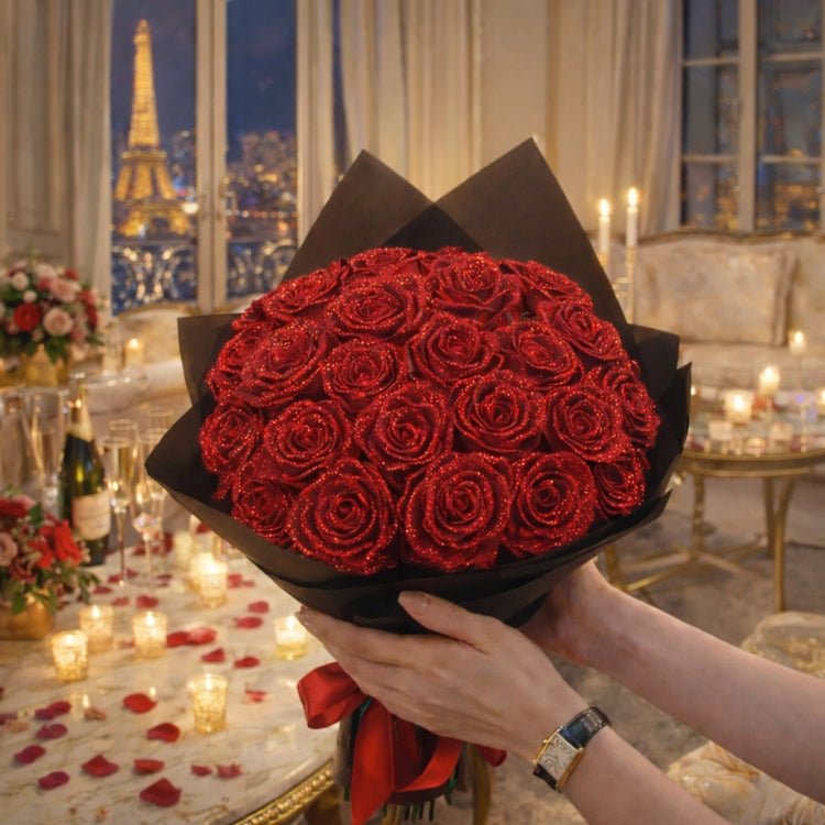 Luxury Handmade Sparkle Rose Bouquet – The Ultimate Valentine’s & Anniversary Gift Romantic Gift for Girlfriend, Wife & Valentine's Day 1