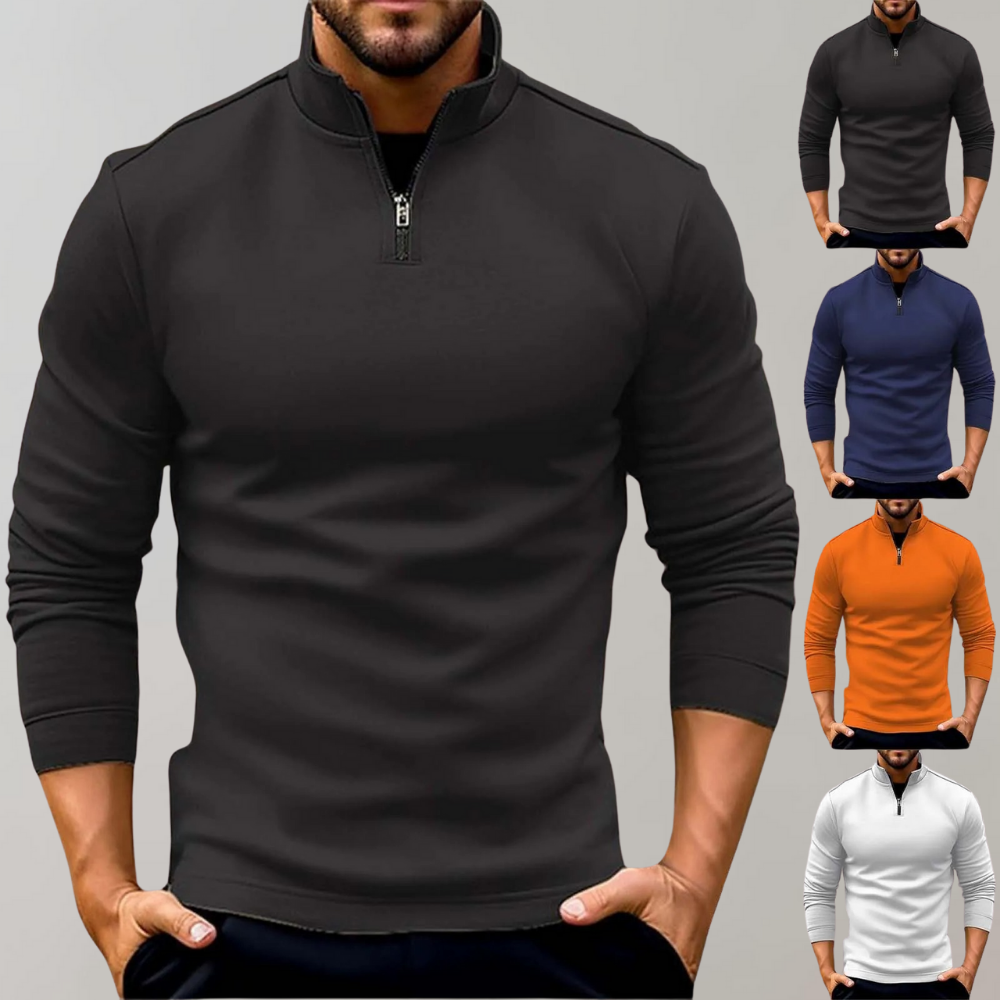 Herren-Rollkragenpullover mit Reißverschluss - Keith