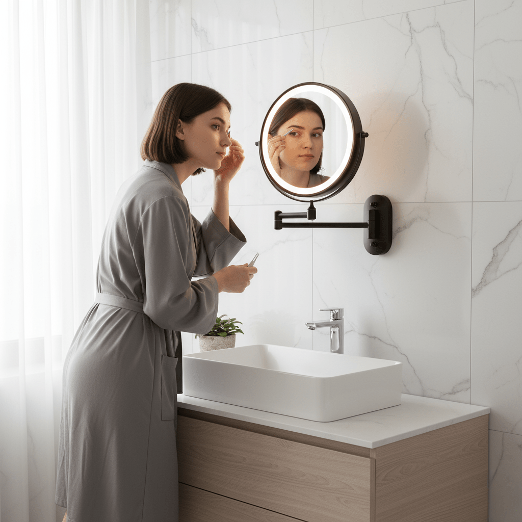 MAGNIFILUX – LED Magnifying Mirror with Adjustable Lighting and Rechargeable Battery 2