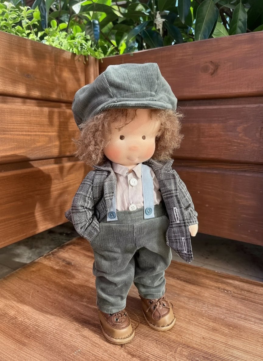 MELLOMINA – Handgefertigte Waldorfpuppe aus reiner Baumwolle, 30 cm groß, weicher Körper für Kinder 6