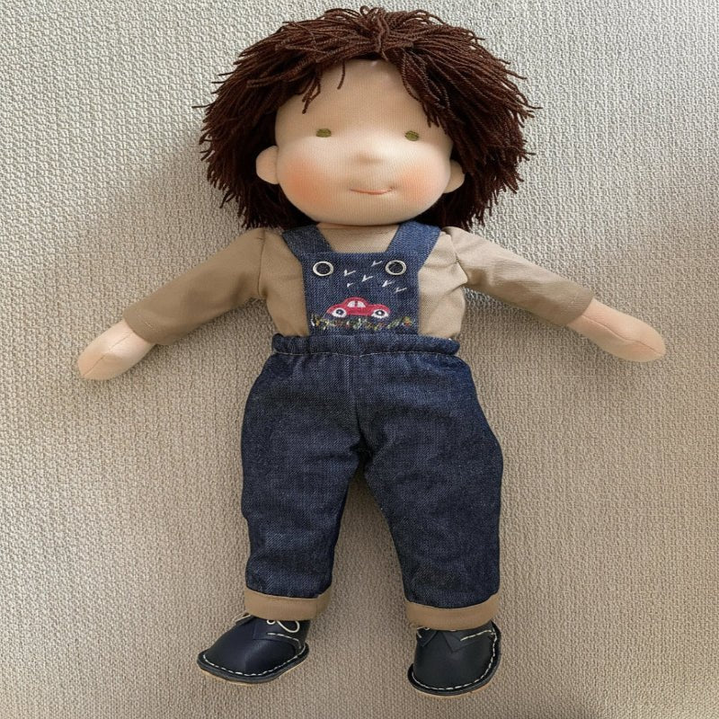 MELLOMINA – Handgefertigte Waldorfpuppe aus reiner Baumwolle, 30 cm groß, weicher Körper für Kinder 8