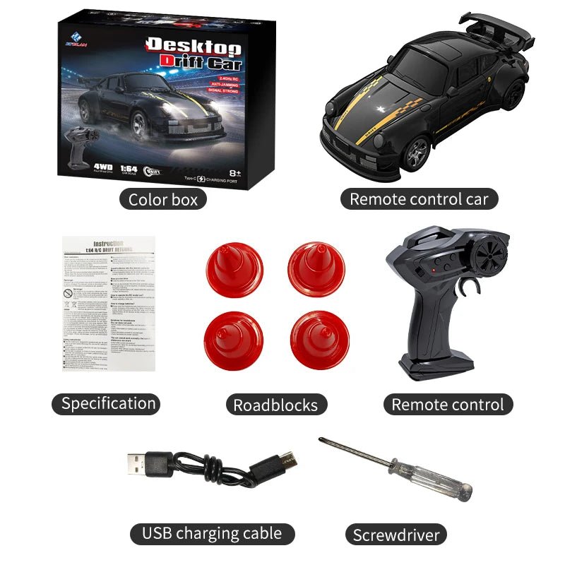 MICRODRIFT – Compact 1:64 Remote Control Drift Car for Smooth Gliding 13