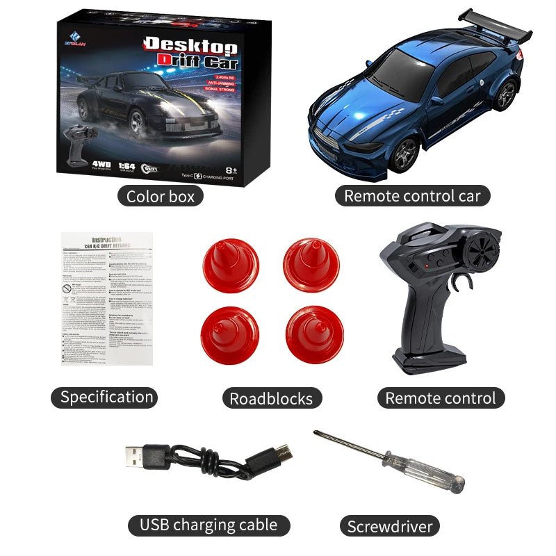 MICRODRIFT – Compact 1:64 Remote Control Drift Car for Smooth Gliding 8
