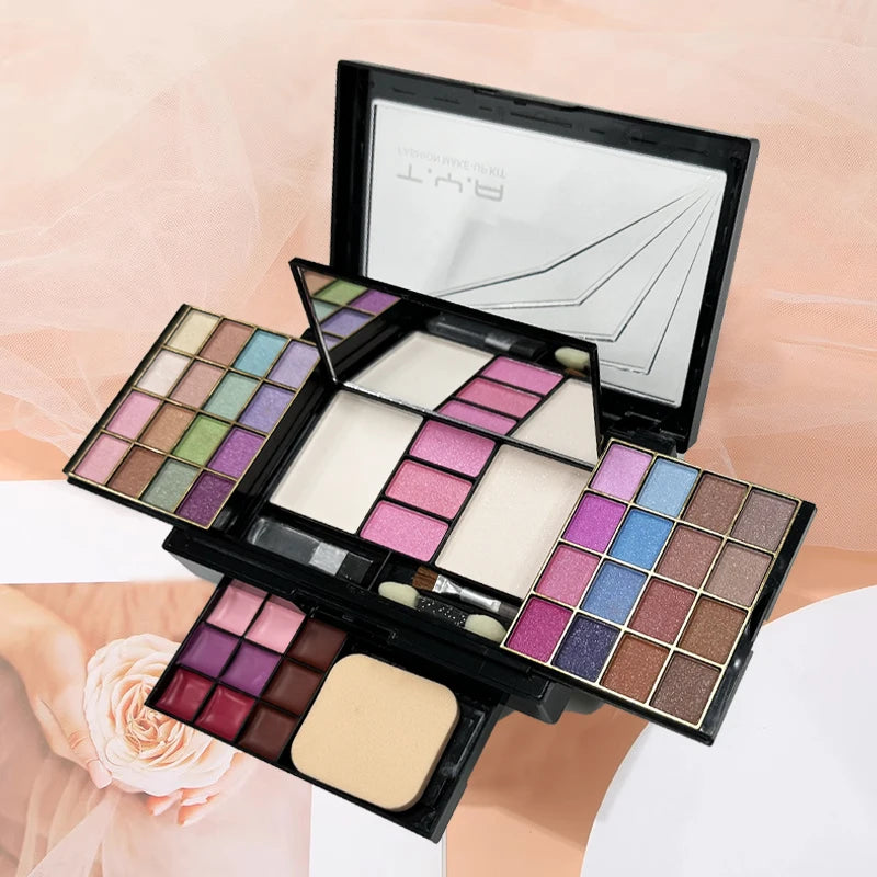 Make-up-Set mit 46 Farben, Lidschatten, Rouge und Lipgloss für kreative Looks 0