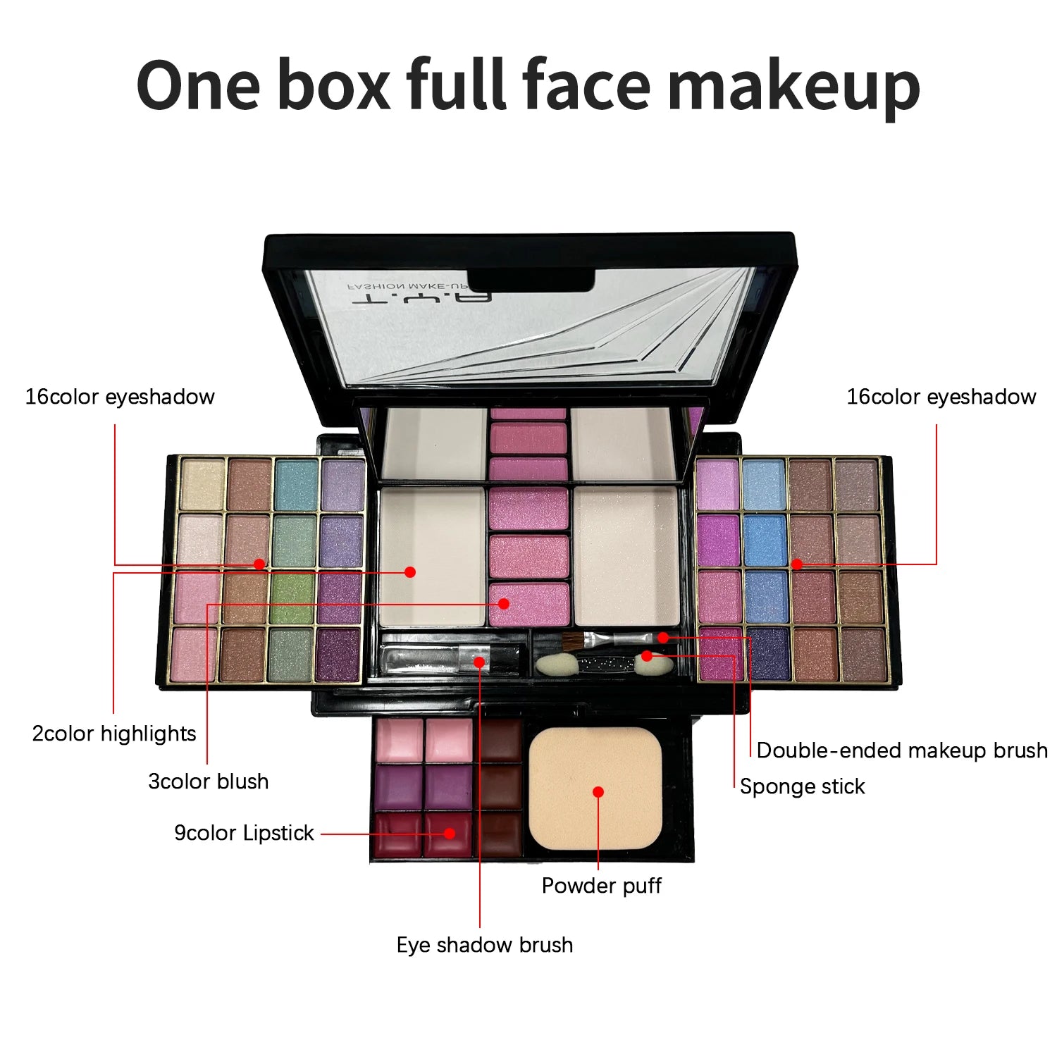 Make-up-Set mit 46 Farben, Lidschatten, Rouge und Lipgloss für kreative Looks 1