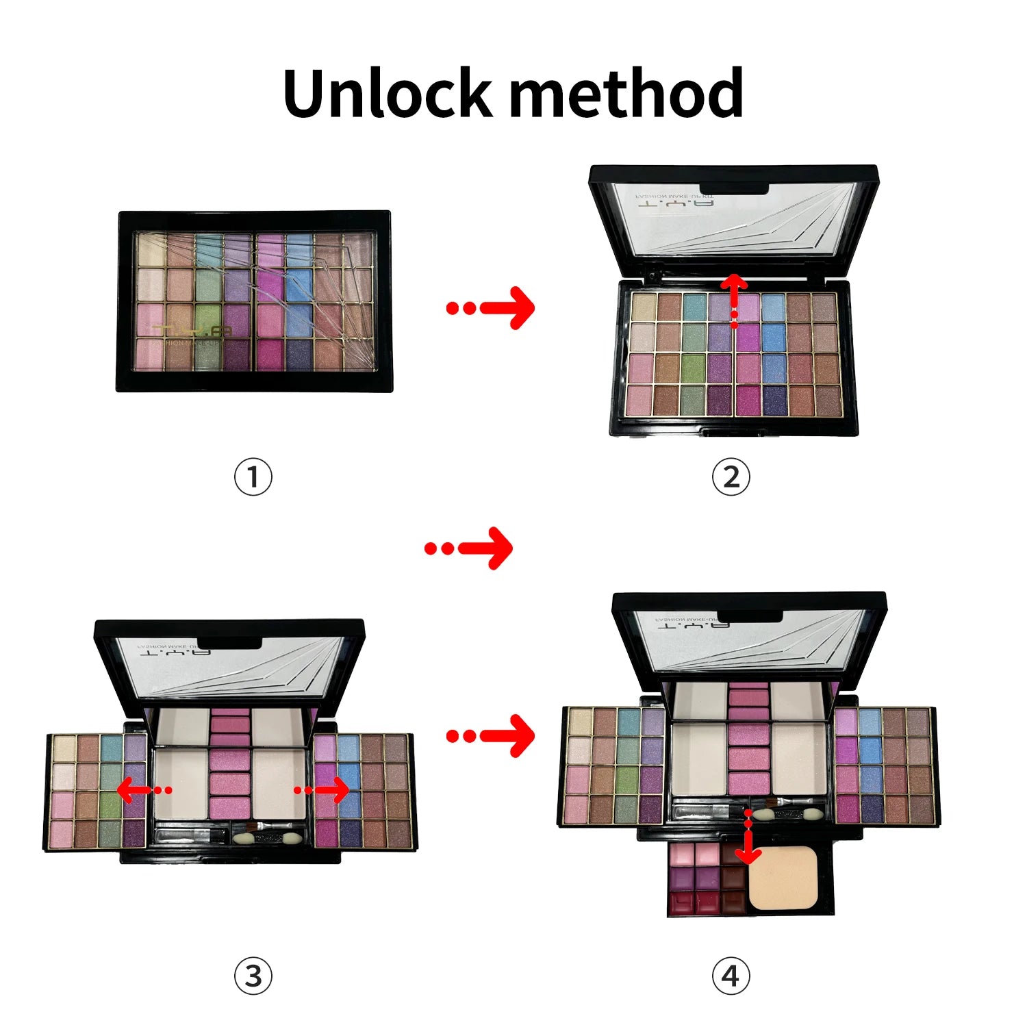 Make-up-Set mit 46 Farben, Lidschatten, Rouge und Lipgloss für kreative Looks 3