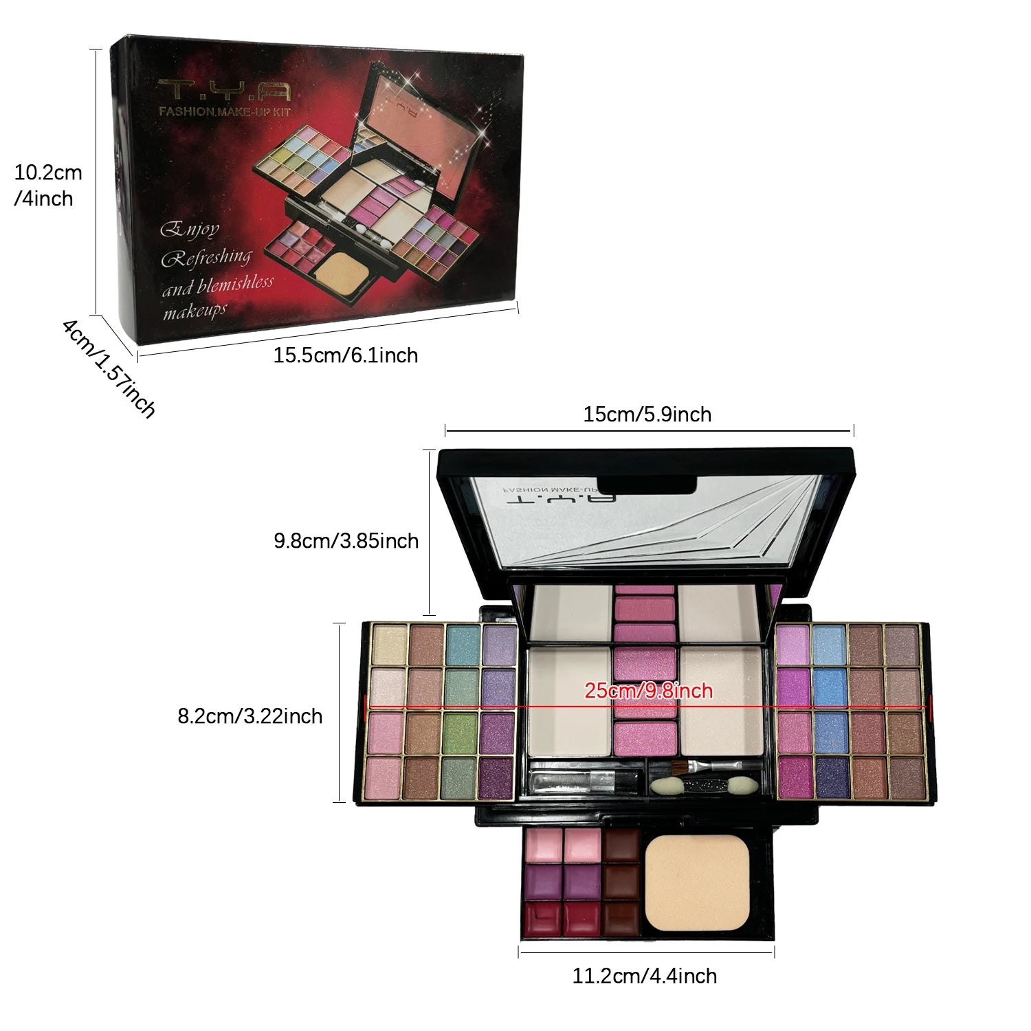 Make-up-Set mit 46 Farben, Lidschatten, Rouge und Lipgloss für kreative Looks 4