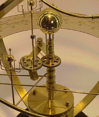 Orrery mit Halbedelstein-Planeten