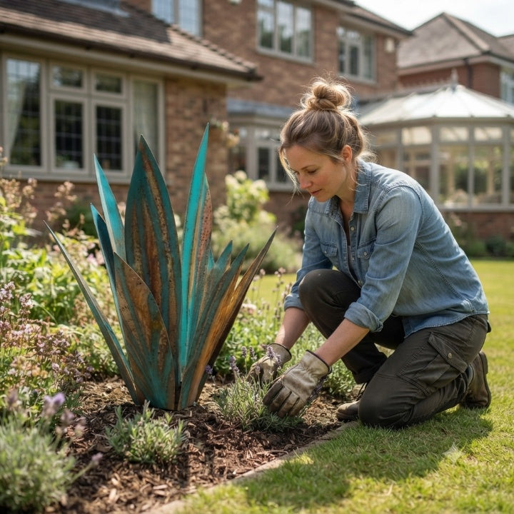 Metall-Agave Gartenfigur – Wetterfeste Deko für Garten & Terrasse 1